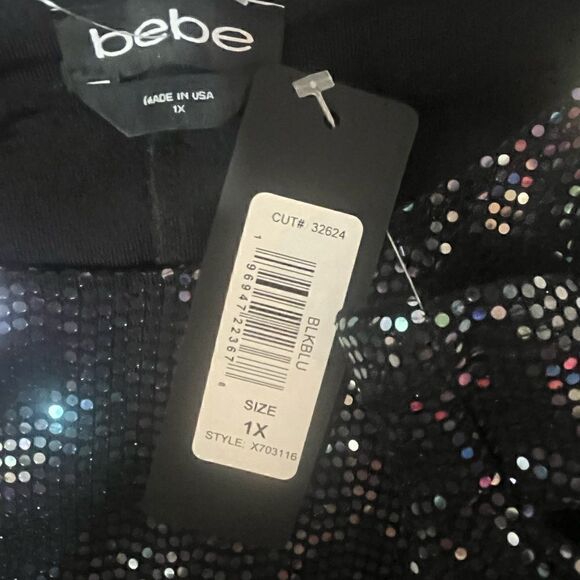 Bebe Plus Size Bling Shirt Dress - Picture 4 of 4